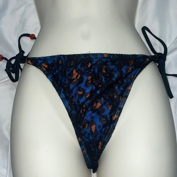 Sinful by affliction orange & blue with black lace tie gemstone - Picture 3 of 8